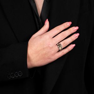 Ring zilver + 9 karaat Twijg