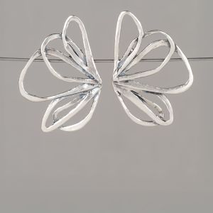 Oorsteker zilver oxy shiny vlinder