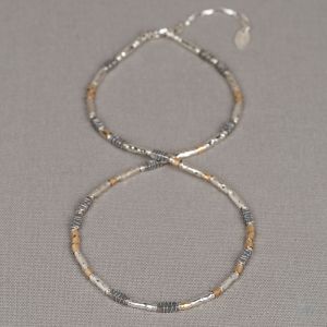 Collier Tubes Goldfilled + zilver oxy All Together