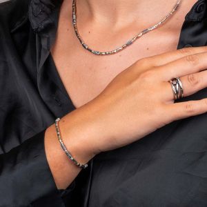 Armband Tubes Goldfilled + zilver oxy All Together