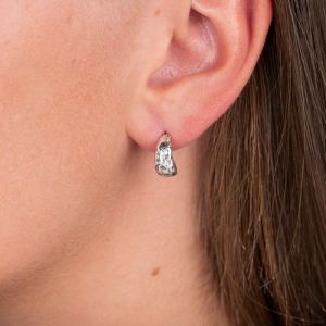 Hoops zilver oxy shiny hamerslag