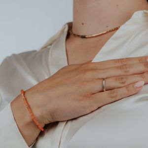 Armband Agaat + Parel en Goldfilled bolletje