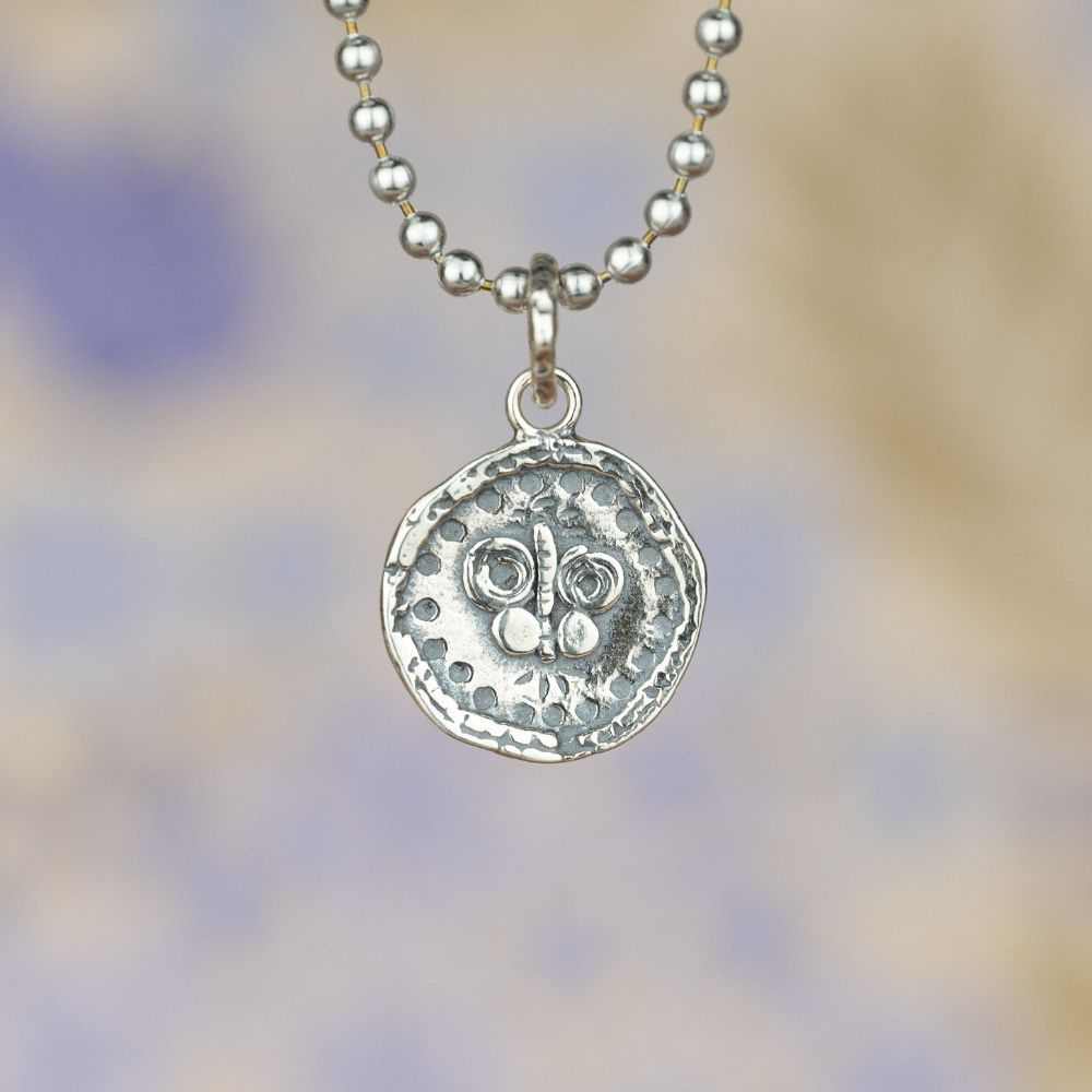 Hanger vlinder munt zilver oxy