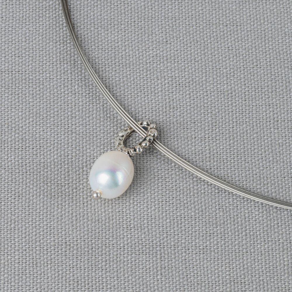 Hanger zilver oxy Parel