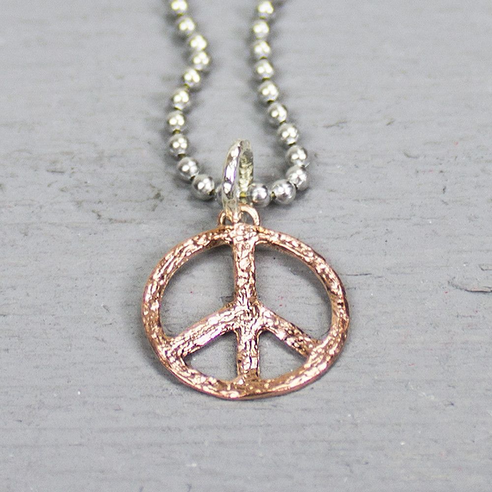 Anhänger Peace-Zeichen Kupfer