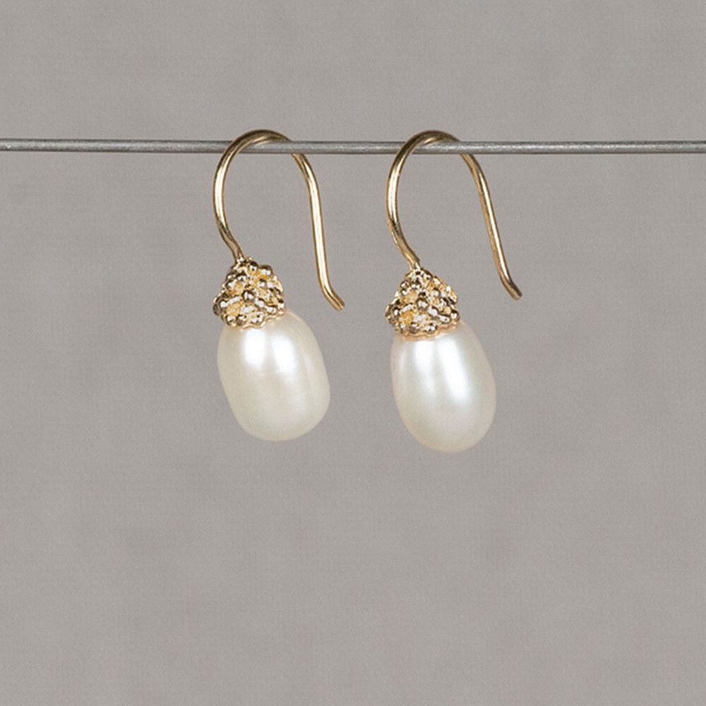 Oorbel zilver verguld 