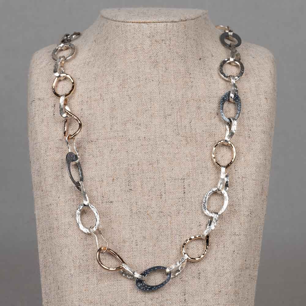 Collier zilver + Goldfilled