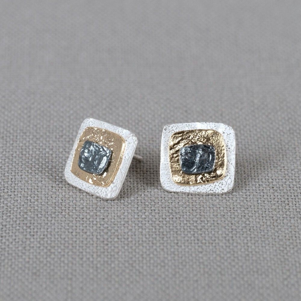 Oorbel zilver oxy /wit