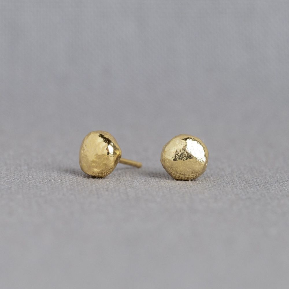 Oorsteker zilver verguld