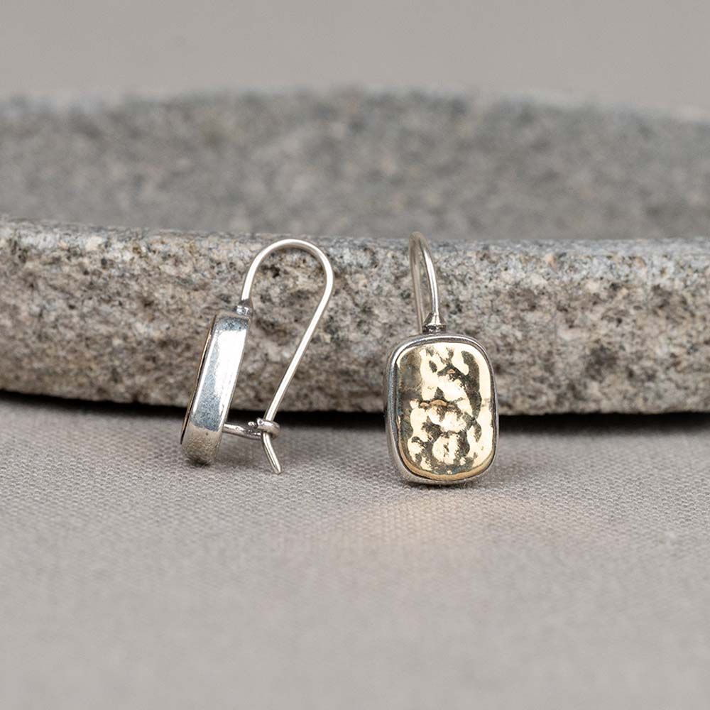 Oorhanger zilver oxy + 9KRT