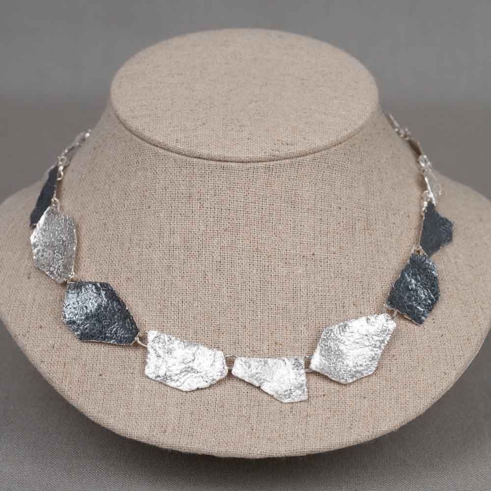 Collier met zilver en oxy schakels (SALE)