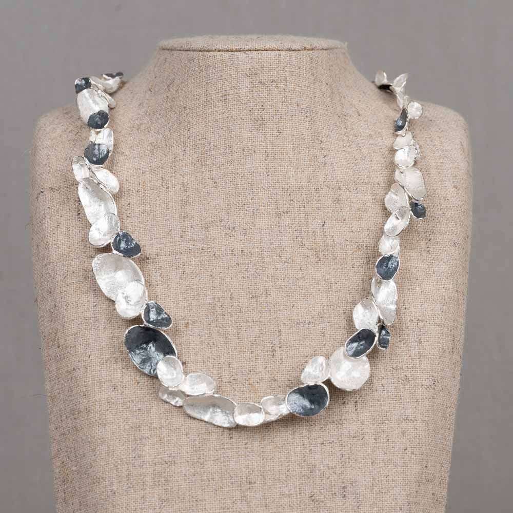 Collier zilver oxy schelpen