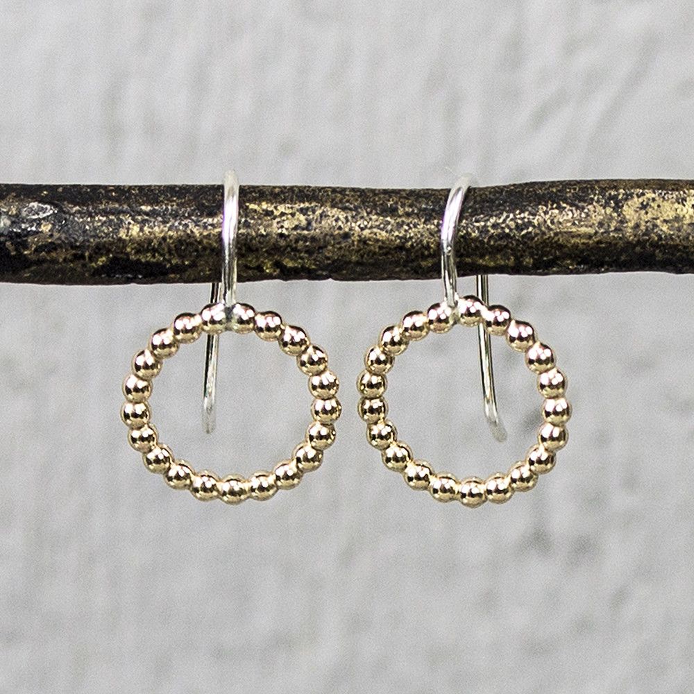 Oorhanger pareldraad Goldfilled klein
