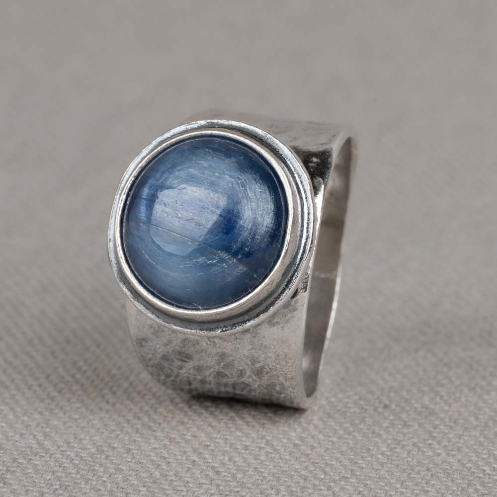 Ring zilver oxy met Kyaniet