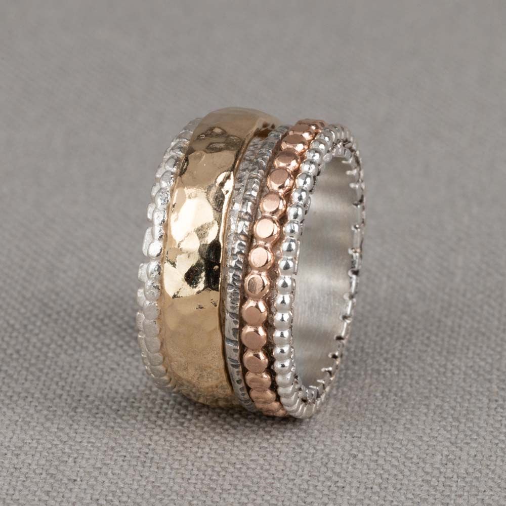 Ring vrolijk goldfilled met rosé 