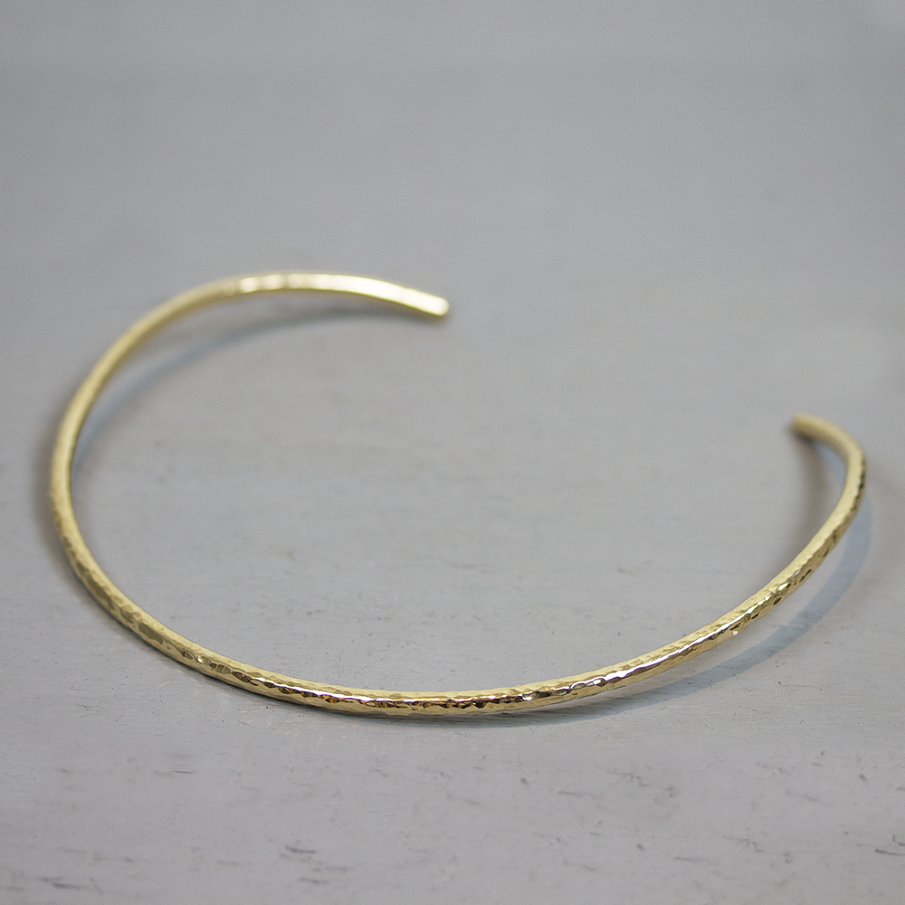 Spang massief goldfilled hamerslag dik