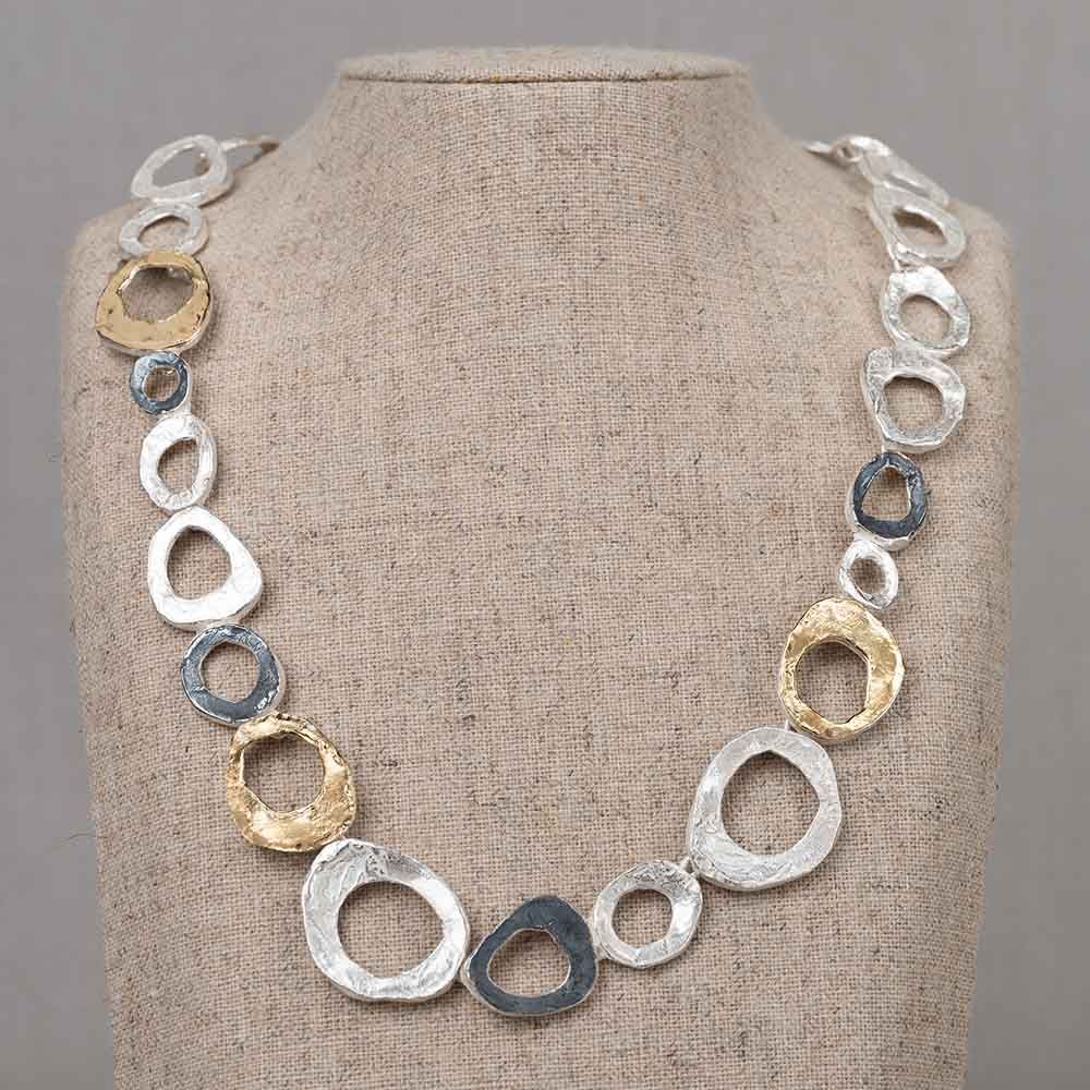 Collier drie kleuren cirkels