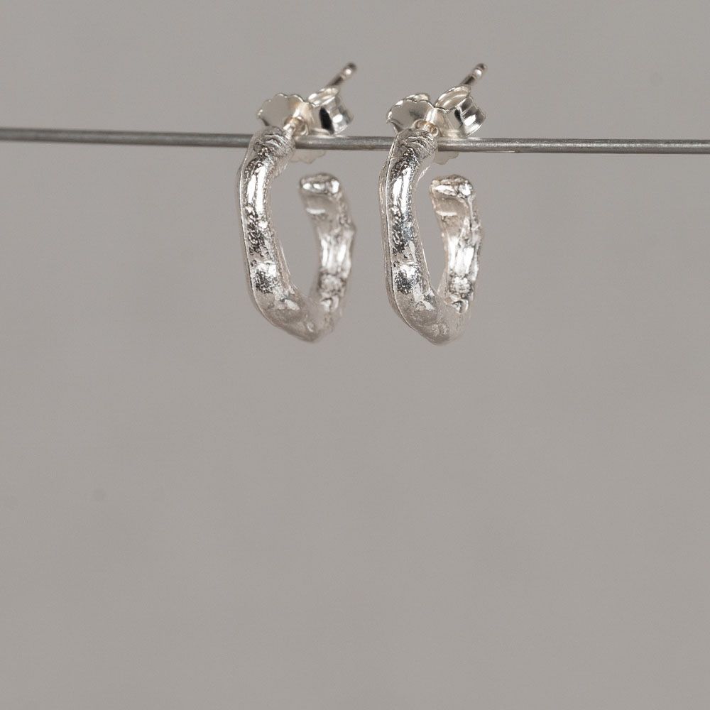 Oorstekers zilver lus klein