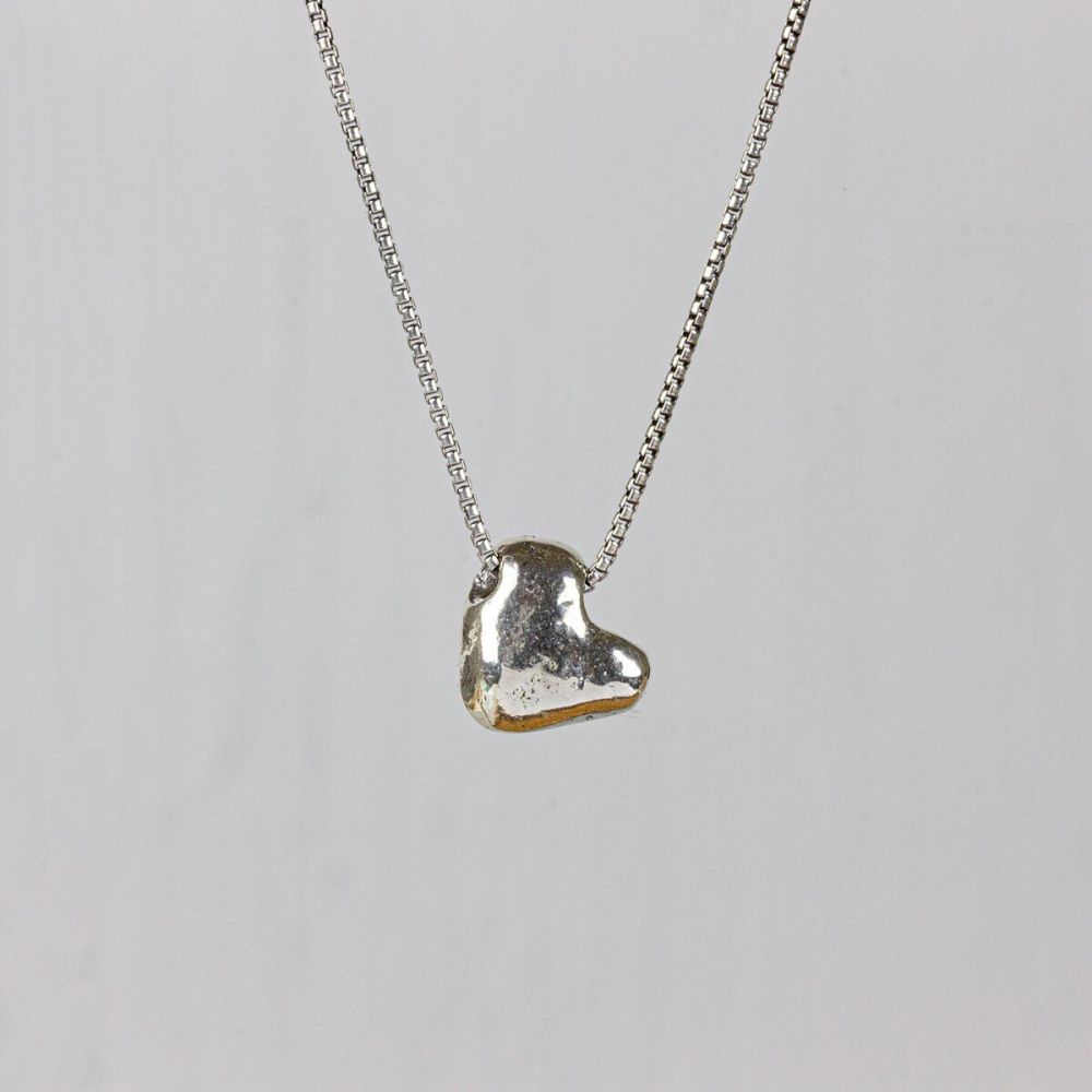 Collier zilver met hart van zilver