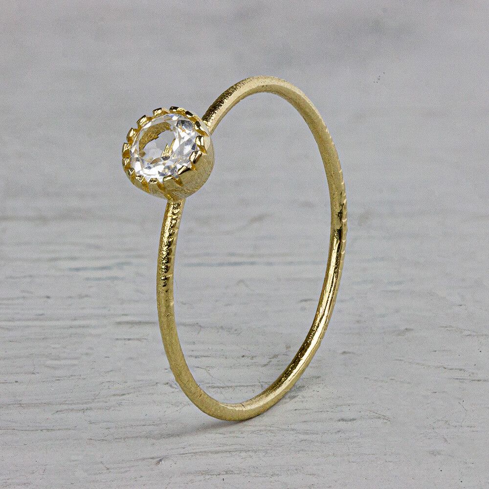 N.O.O.R. | Ring Witte Topaas bloem