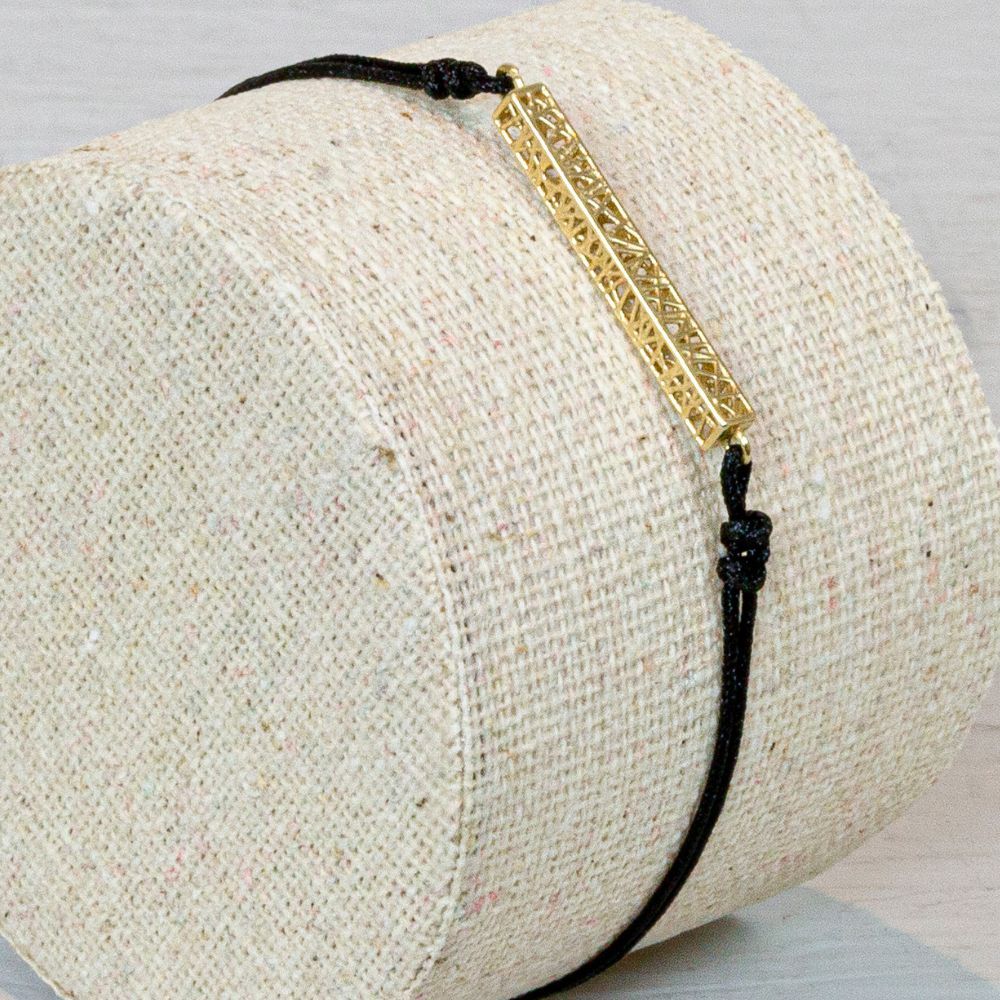 Armband Nylon 3D - 14 karaat goud