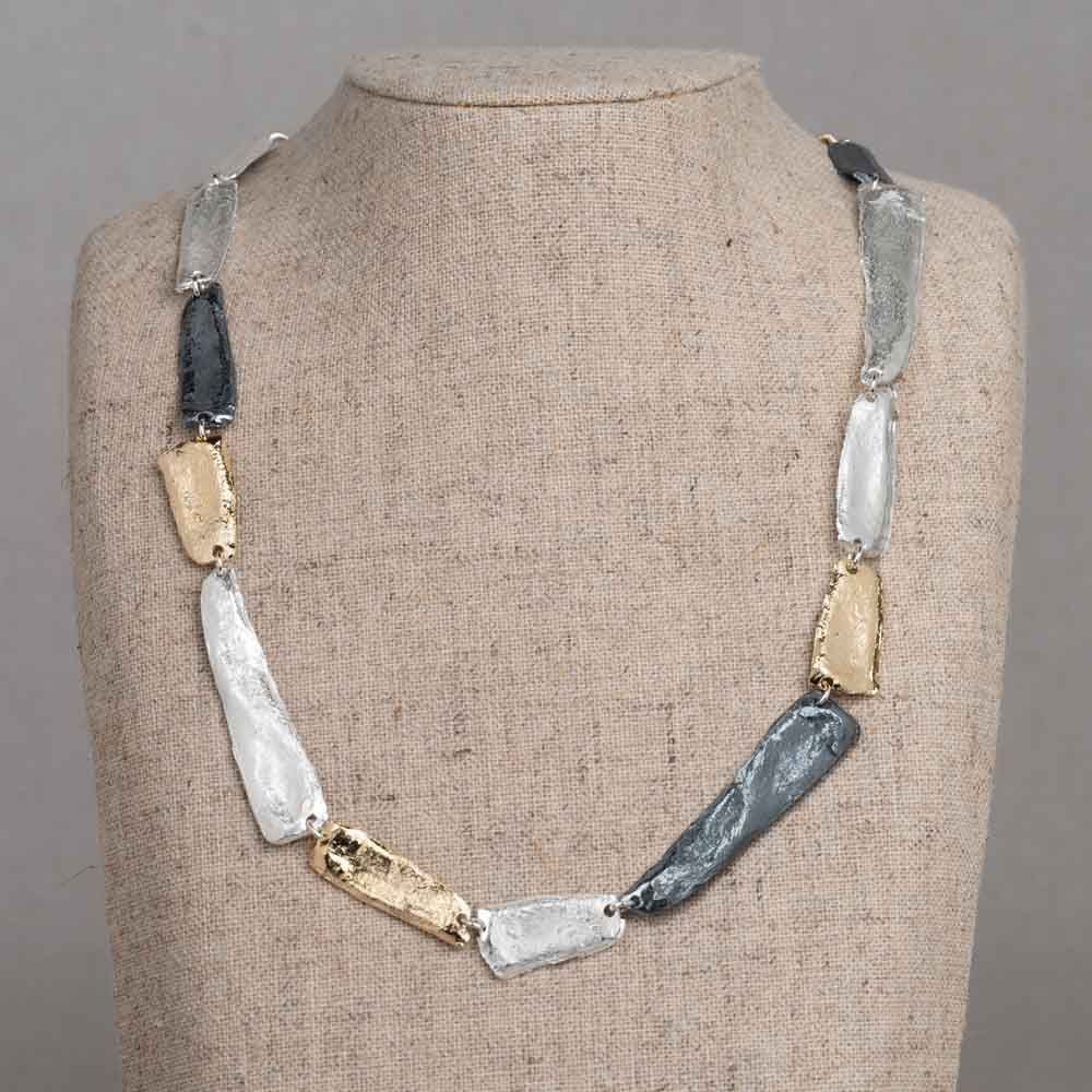 Collier klein en groot drie kleuren