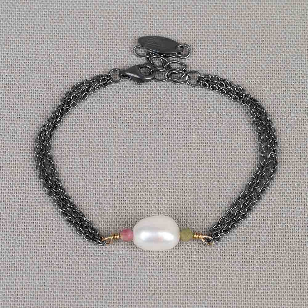 Armand zilver oxy Parel en Toermalijn