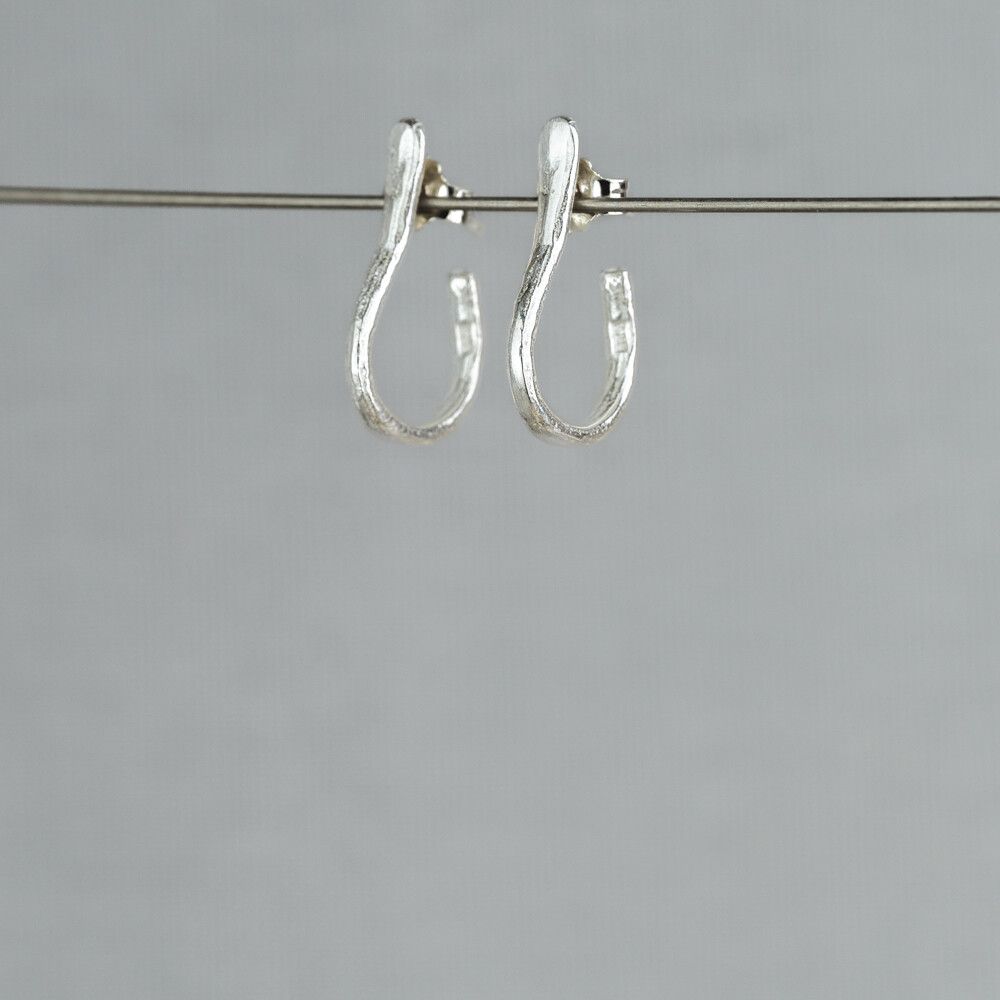 Oorhoepel hoef zilver