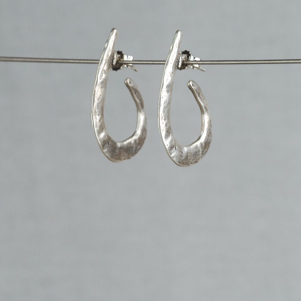 Oorhoepel zilver lus druppel