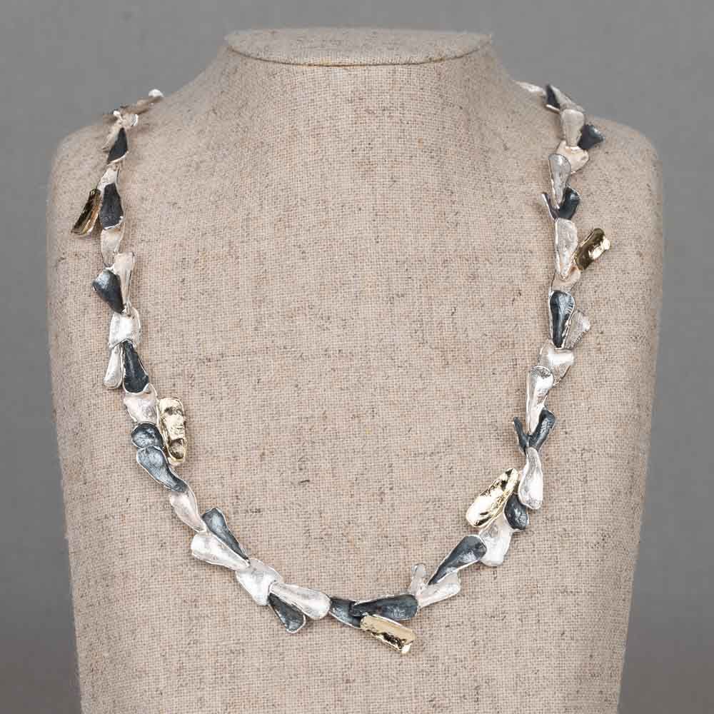 Collier drie kleuren krans