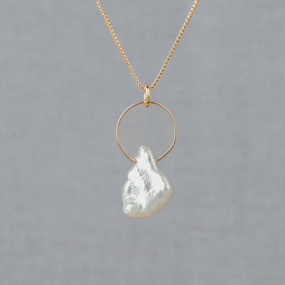 Collier zilver verguld + Pretty Perfect Pearl