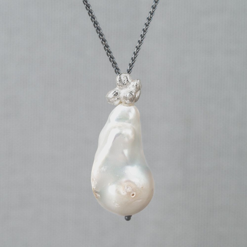 Collier zilver oxy + Pretty Perfect Pearl