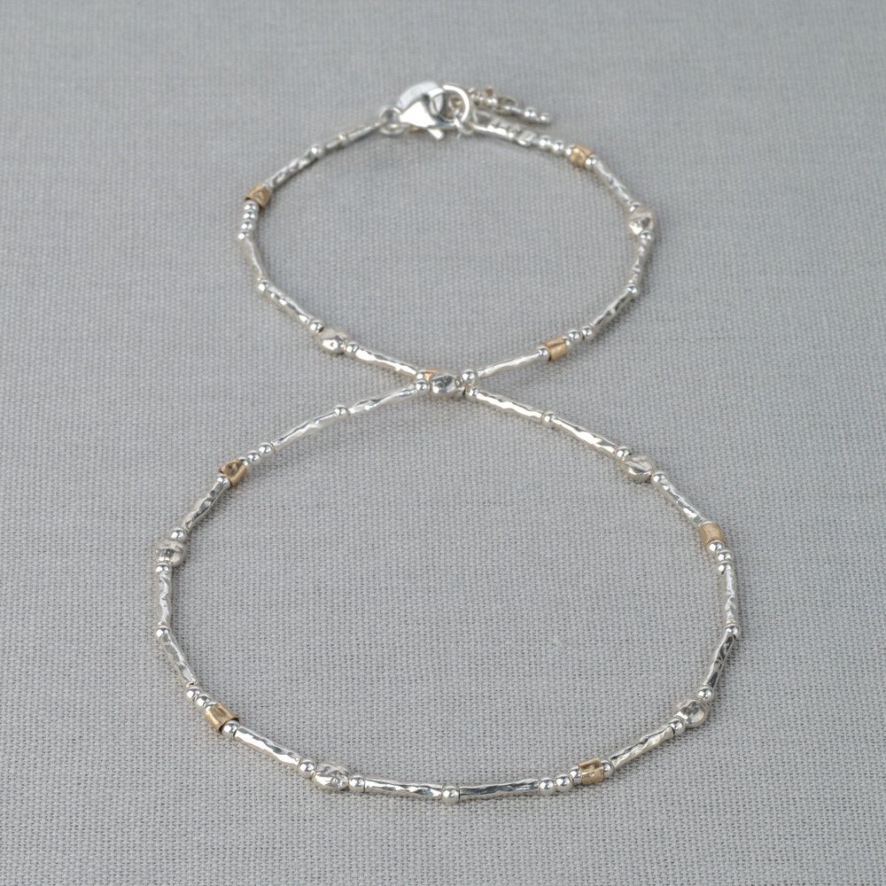 Collier zilver + a little touch of Goldfilled