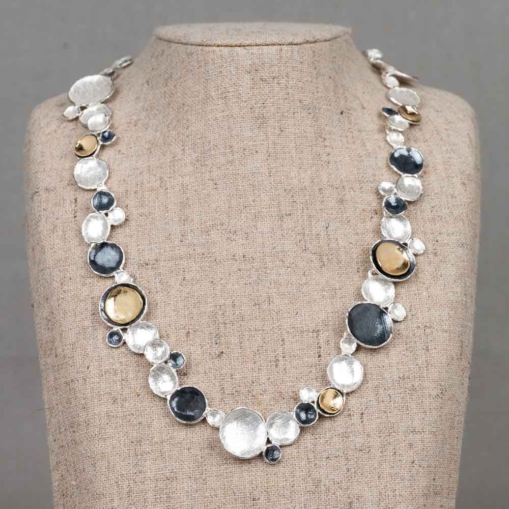 Collier drie kleuren bubbels