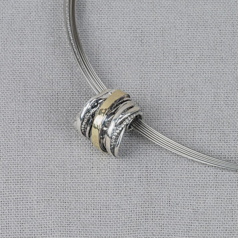 Hanger bogen zilver + 9 krt