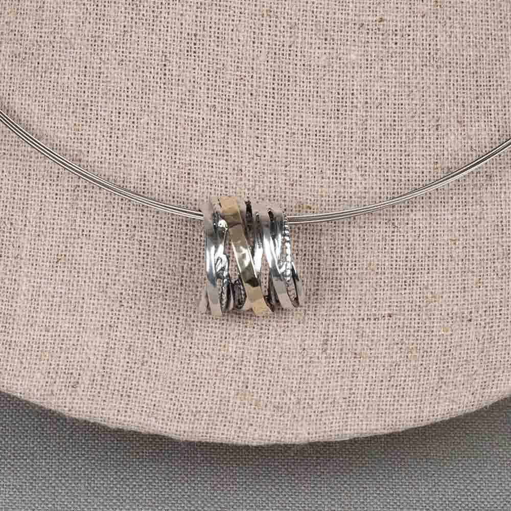 Hanger bogen zilver + 9 krt