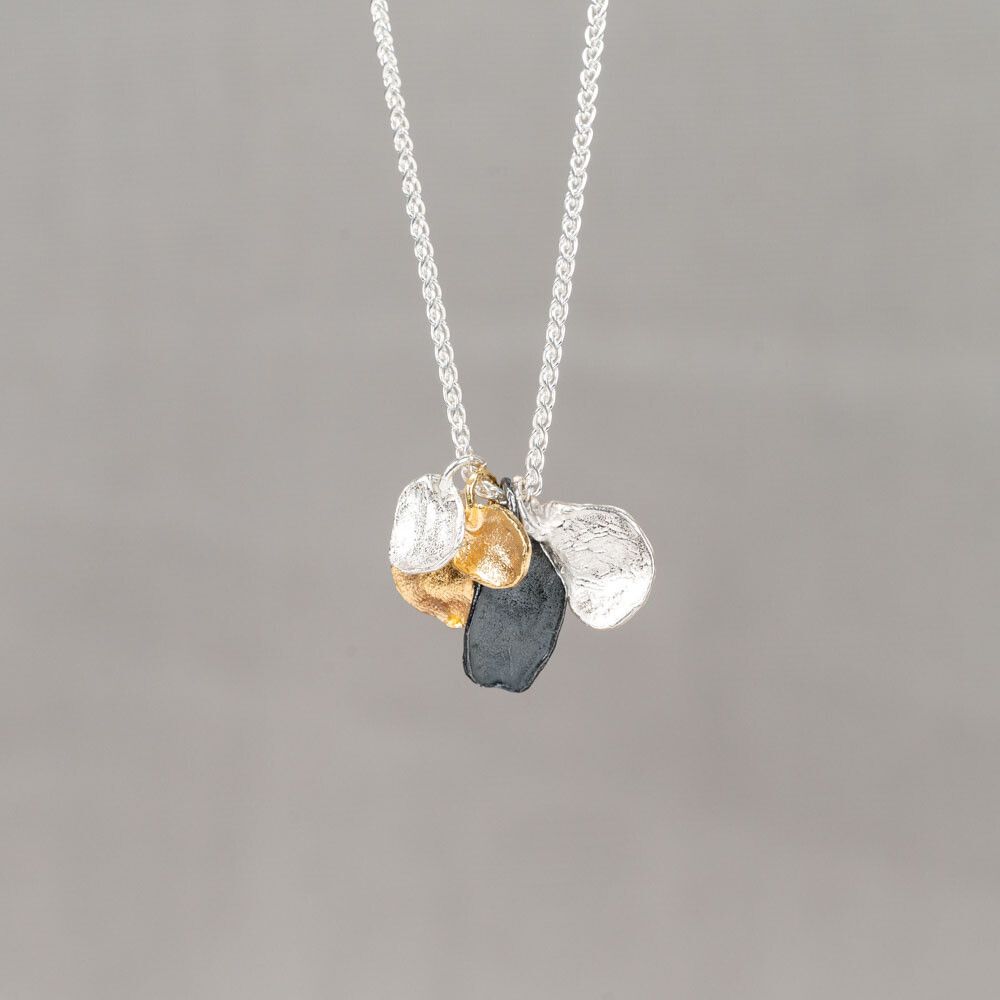 Collier zilver, oxy, verguld Forest