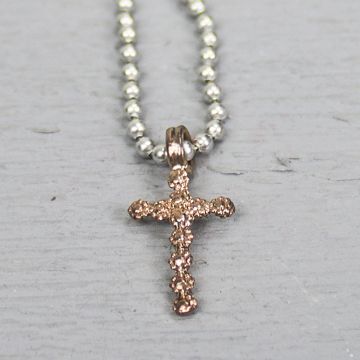 Pendentif croix cuivre rouge