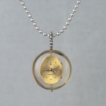 Hanger zilver Horloge klein