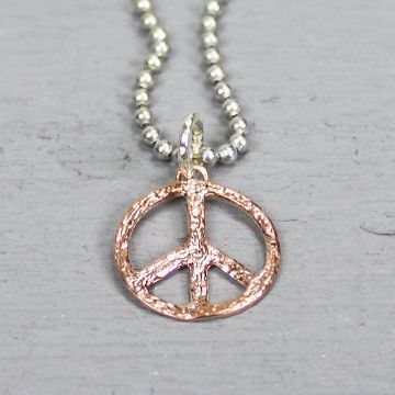 Anhänger Peace-Zeichen Kupfer