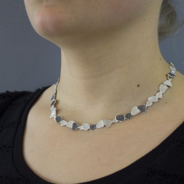 Halskette Silber Oxy / Weiß