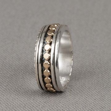 Ring Silber + Goldfilled Classic