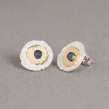 Earring silver oxy / white