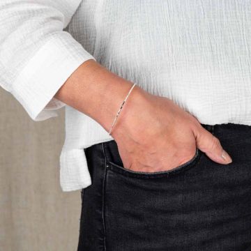 Bracelet fin tintant en argent