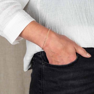 Rinkle bracelet thin Goldfilled