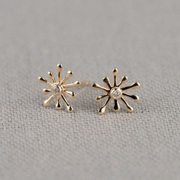 CLASSICAL | Clou d&#39;oreille G14K + 0,034CT I1/HI