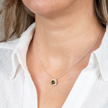 Collier silver oxy with gold plated piled up