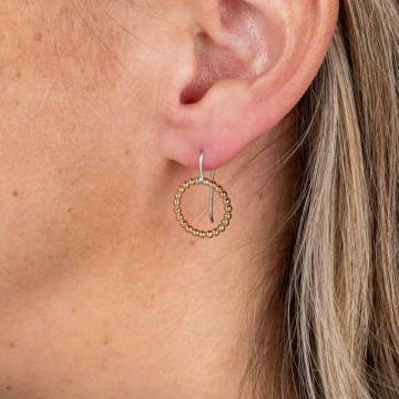 Oorhanger pareldraad Goldfilled klein