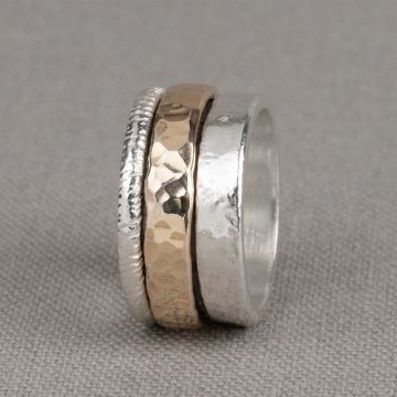 Ring Silber mit Goldfilled cool