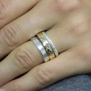 Ring Silber mit Goldfilled cool